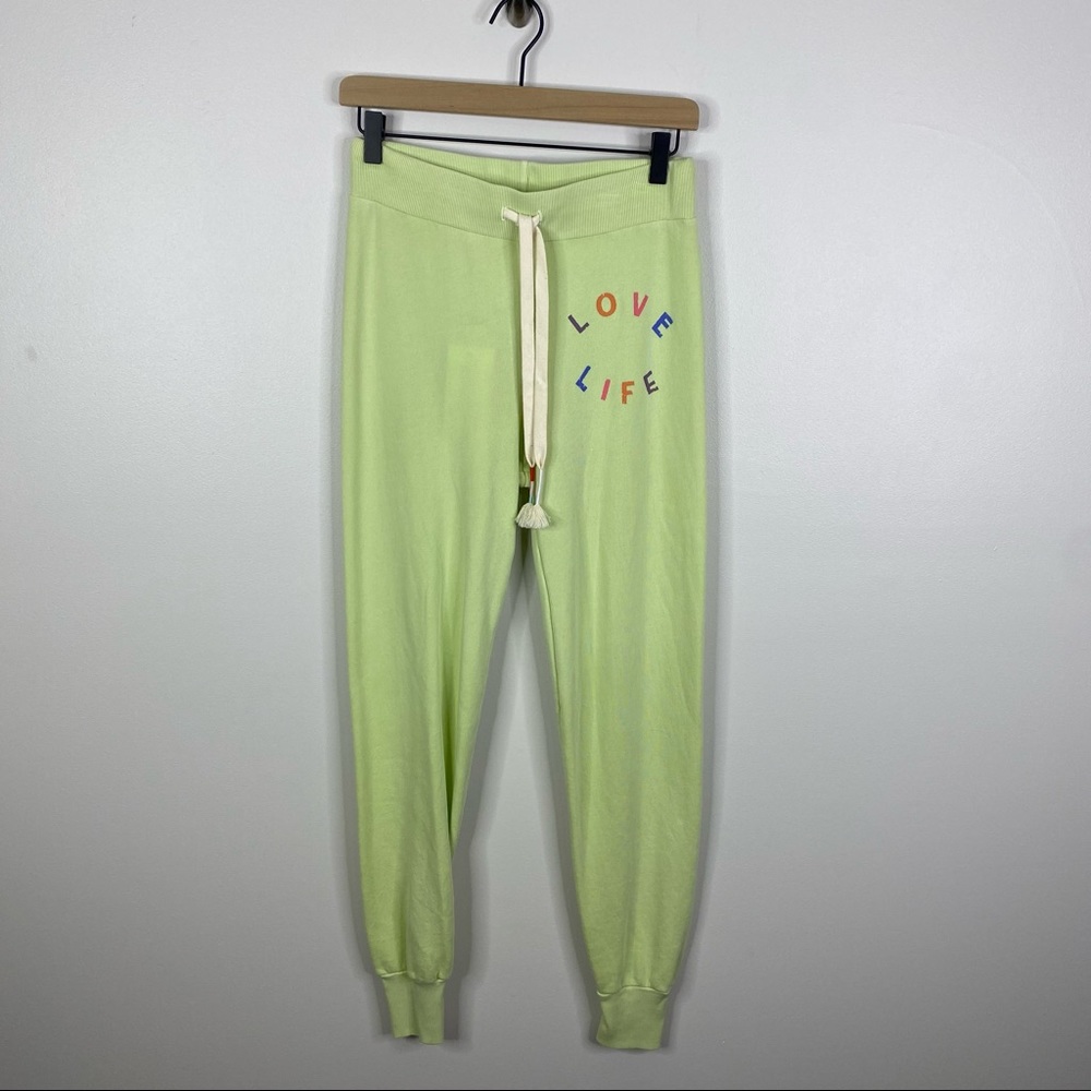 Wildfox NWT Love Life Jack Jogger Size X-Small XS in P. Shadow Lime